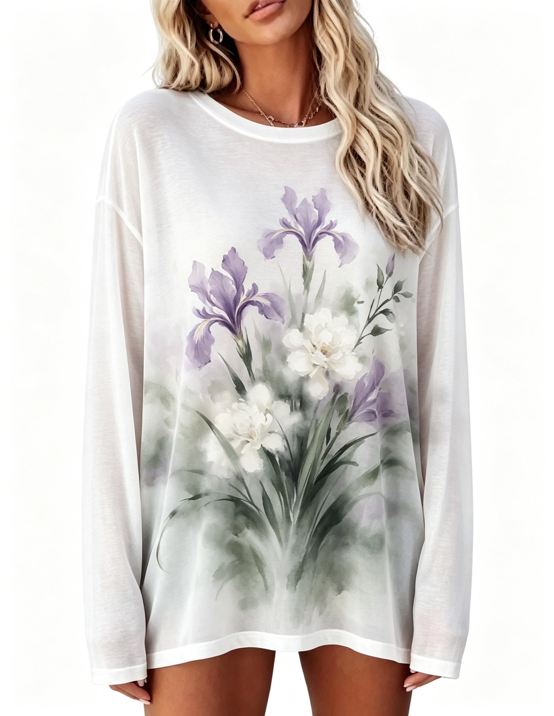 Damen Langarm-T-Shirt Vintage  – Winter Clothing For Women Bewertung und Preis