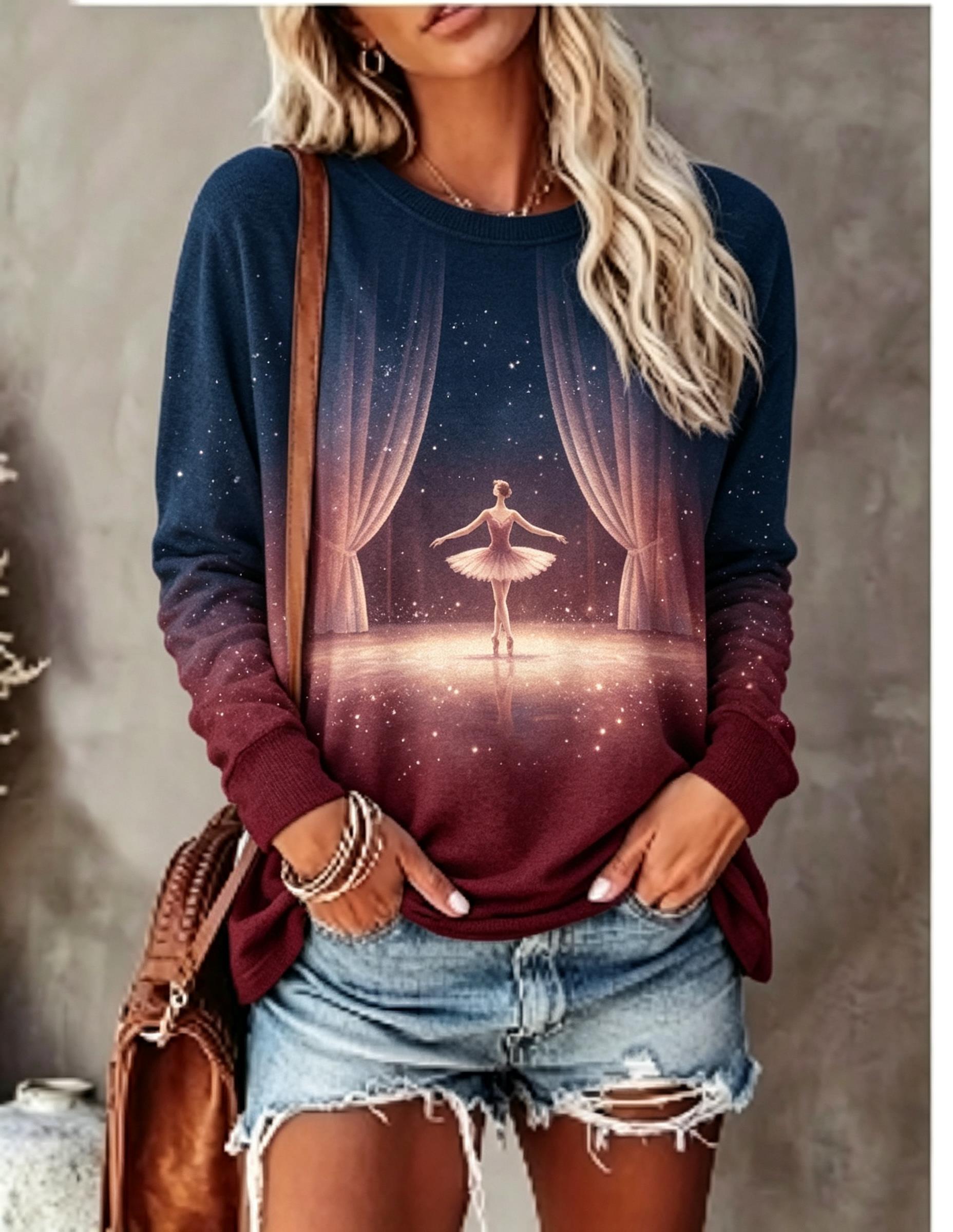 Damen Langarm-T-Shirt mit Ball – Winter Clothing For Women Bewertung und Preis